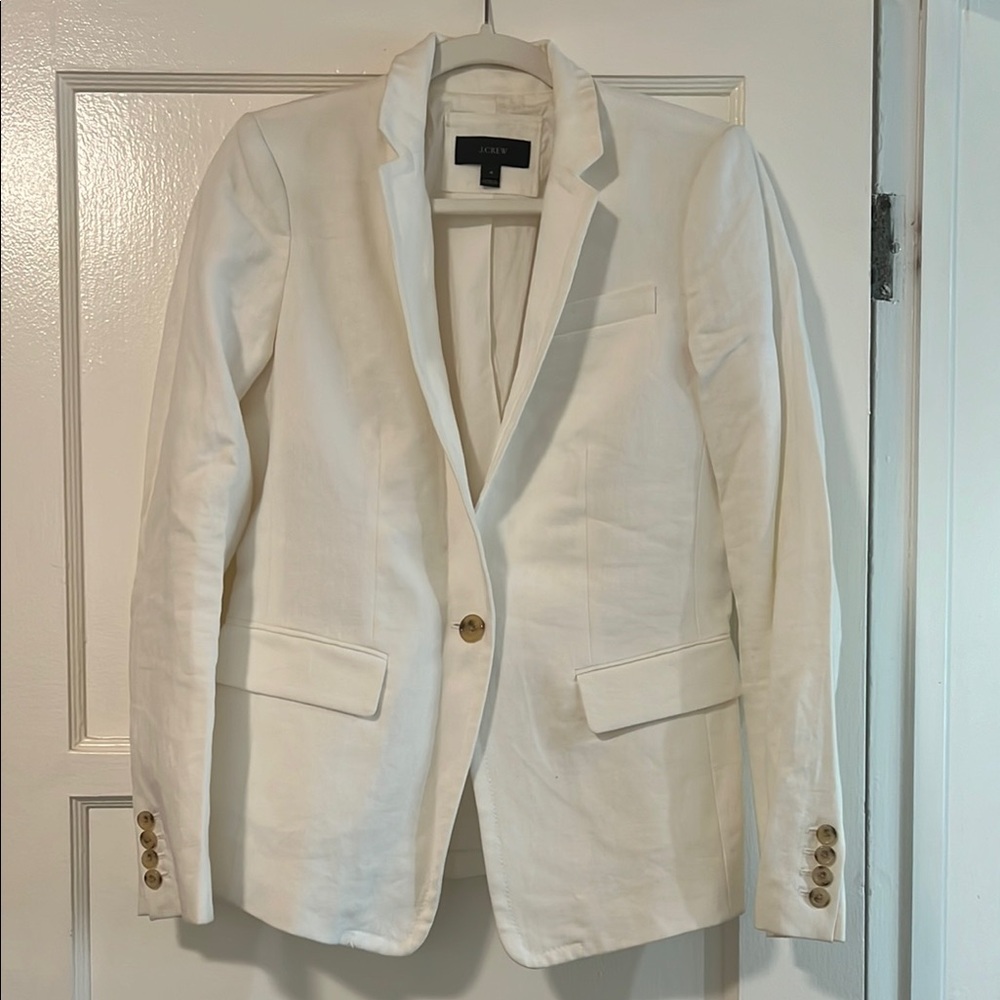 J. Crew Women's White Blazer